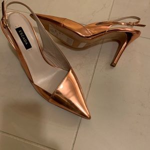 Brand new bronze metallic shoes